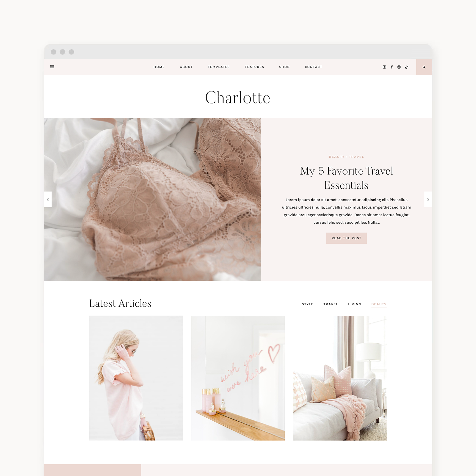 Charlotte WordPress Theme by 17th Avenue Designs