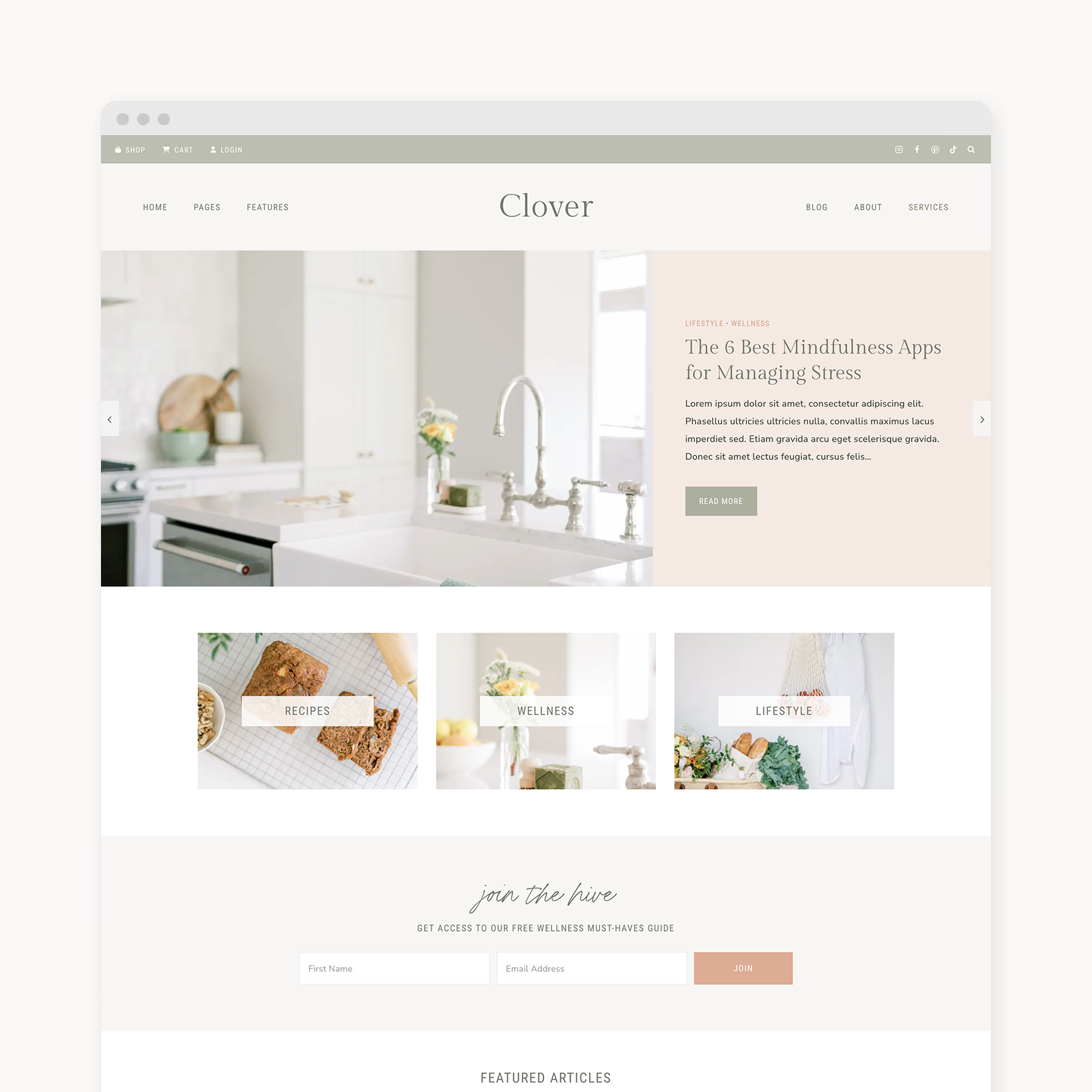 Clover WordPress Theme by 17th Avenue Designs