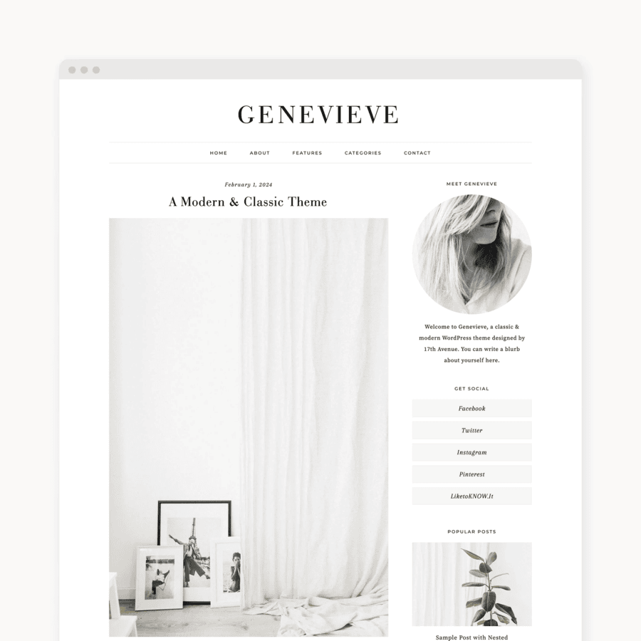 Genevieve WordPress Theme