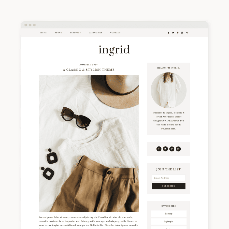 Ingrid WordPress Theme
