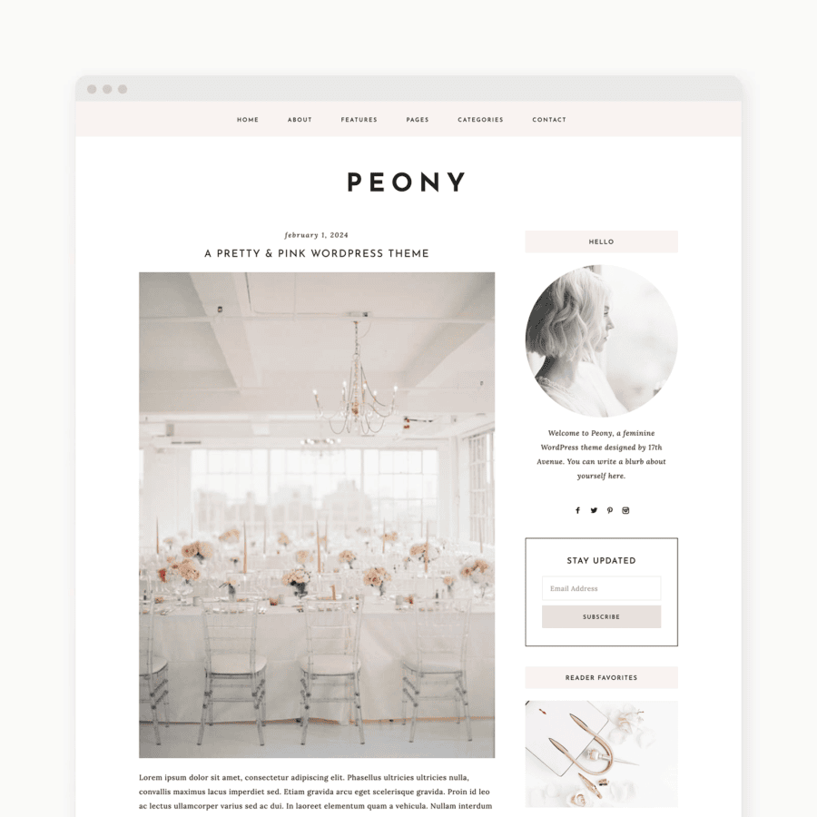 Peony WordPress Theme
