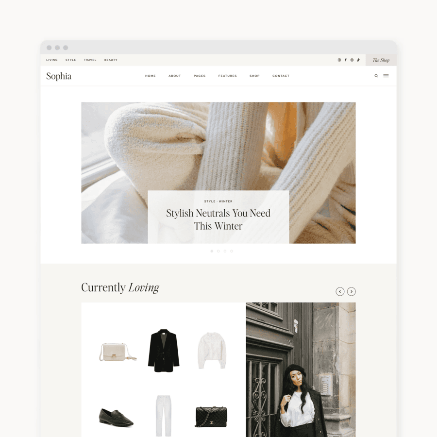 Sophia WordPress Theme